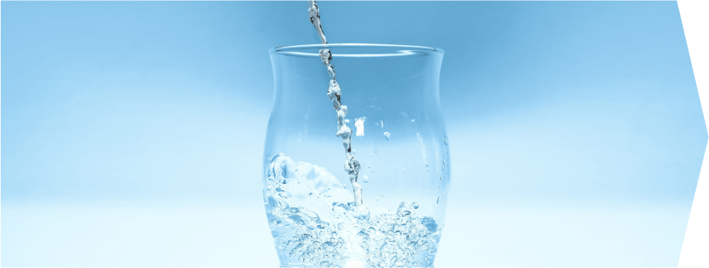 Fresh Water pouring into glass cup